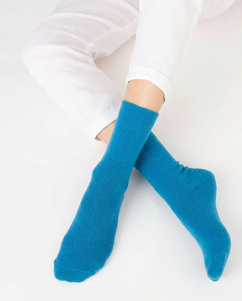 Hamilton Possum Merino Wool Socks | Malibu Blue