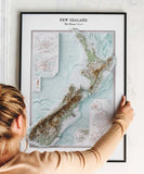 New Zealand Map - Reproduction of Vintage 1922 Atlas Map