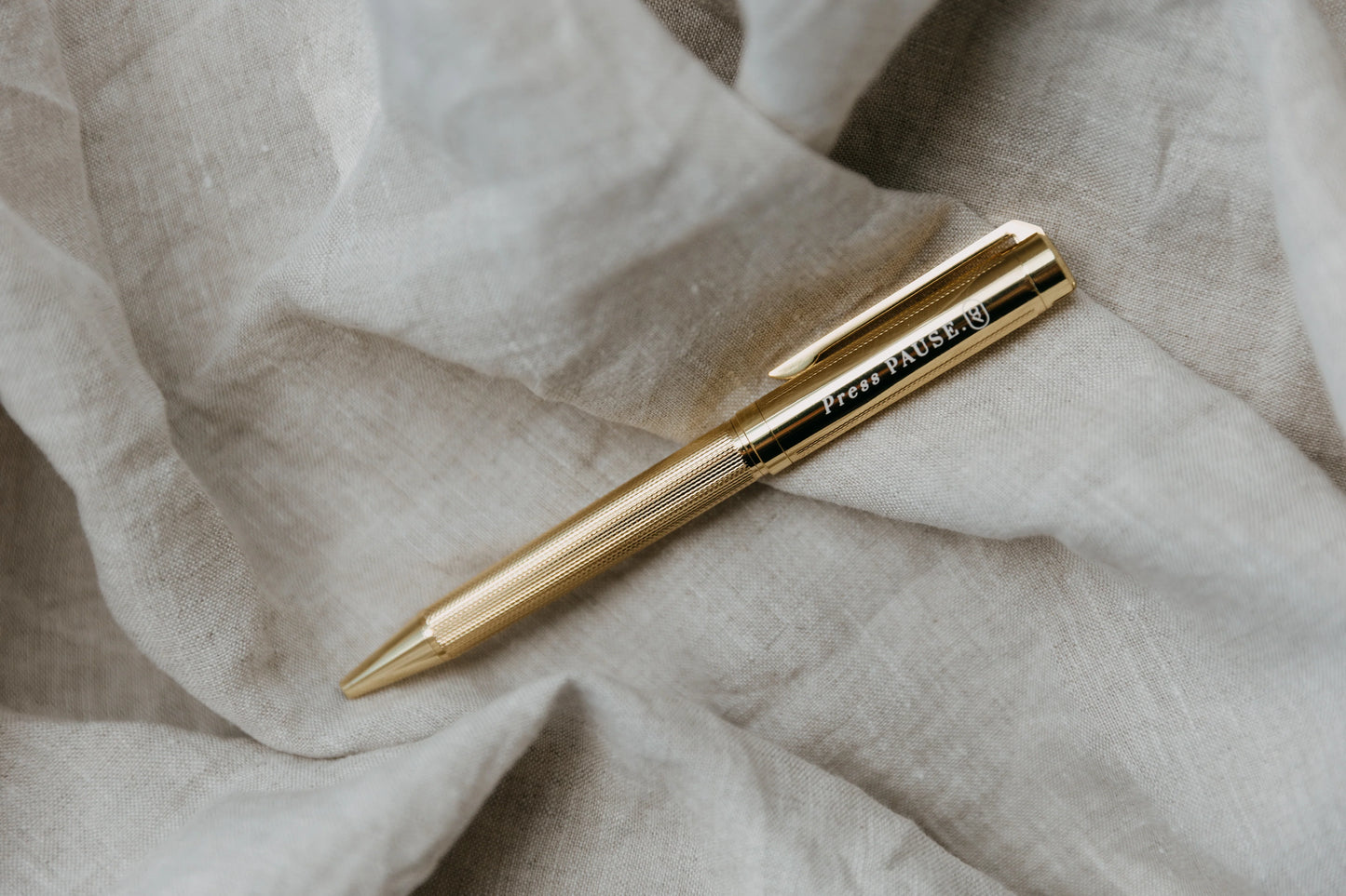 'Press Pause' Gold Luxe Pen