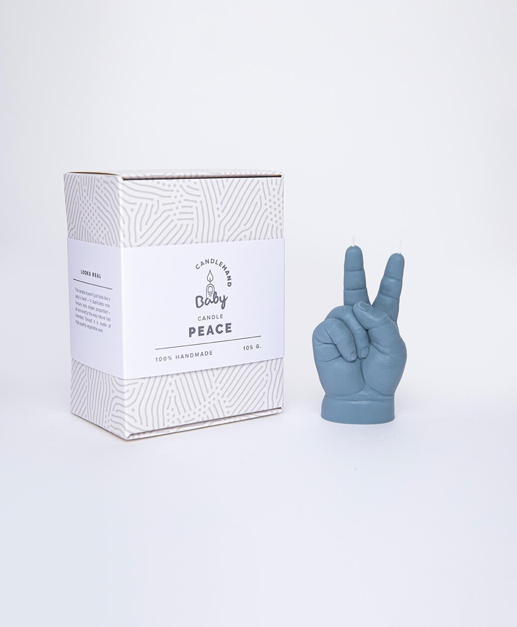Peace Baby Hand Candle | Pink or Grey