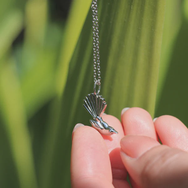 Piwakawaka Necklace | Gold or Silver