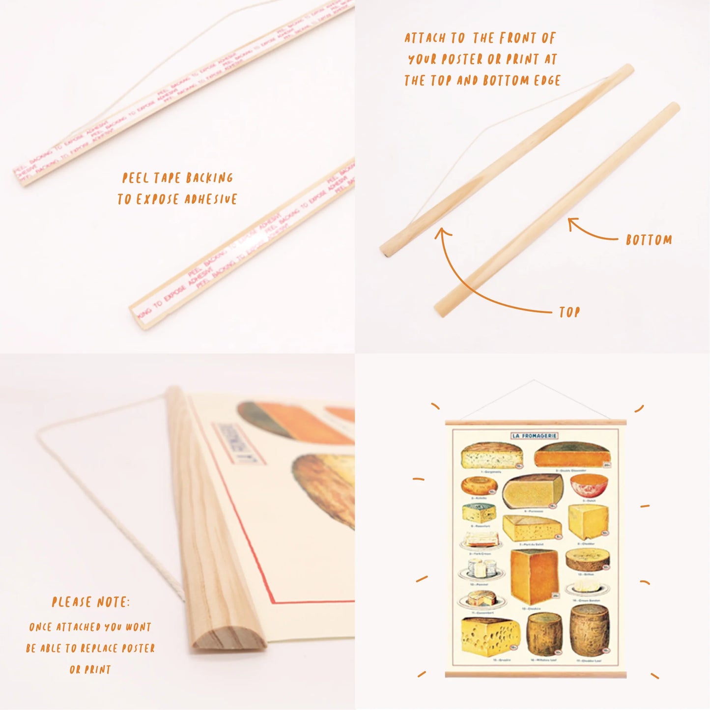 Wooden Poster Hangers