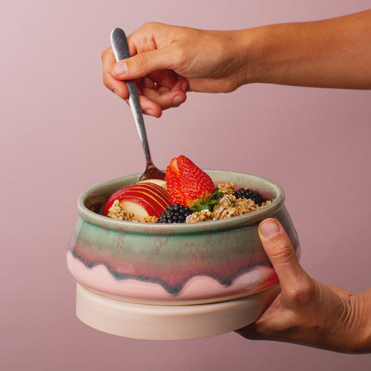 Small Ceramic Travel Bowl | Pink Flamingo