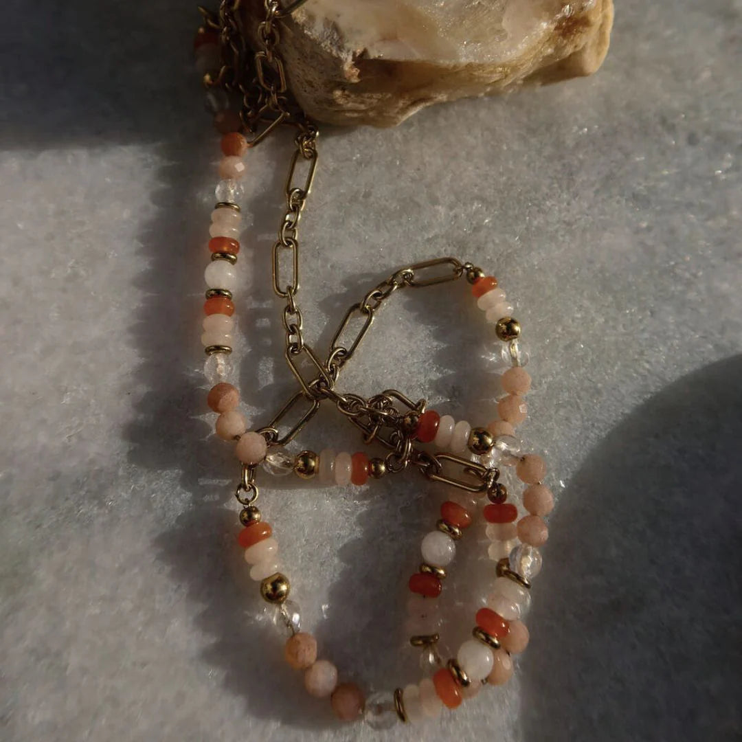 Necklace - Precious Stones + Chain