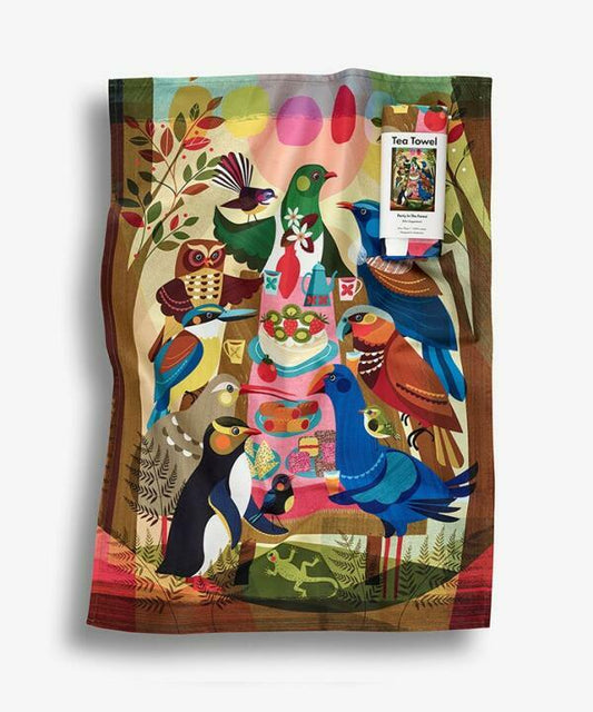 Party in the forest | Tea Towel