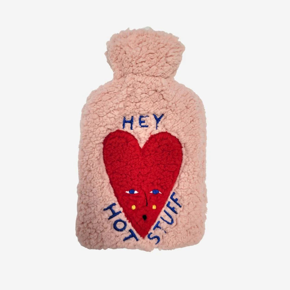 Hot Water Bottle  & Cover - Hey Hot Stuff