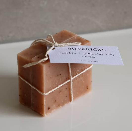 Rose Geranium, Rosehip and Pink Clay Soap - Twin Set