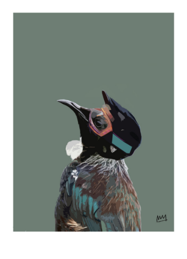 Melissa Sharplin | MOUNTAIN BIKE TUI A4 Print