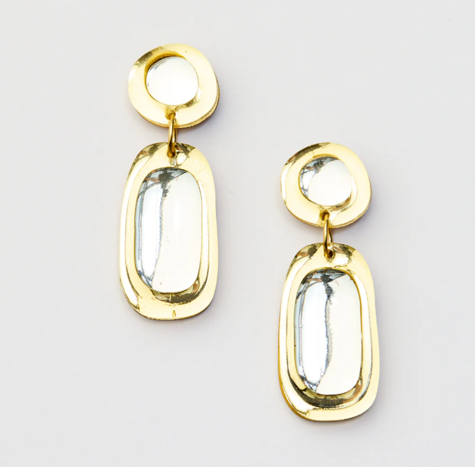 Jelly Drop Earrings - Gold / Silver