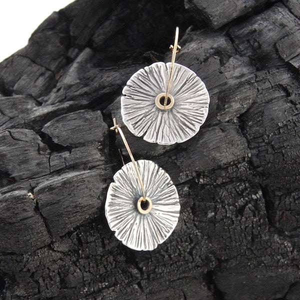 Louise Douglas Wood Ear Hoop Earrings