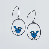 Midi Wren earrings in Blue/Black