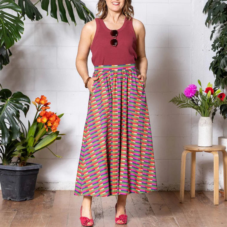Two + Lou Long Lines retro Bowie Skirt