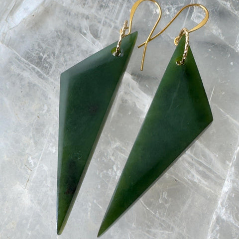 Natalie Kere | Tri Pounamu Earrings