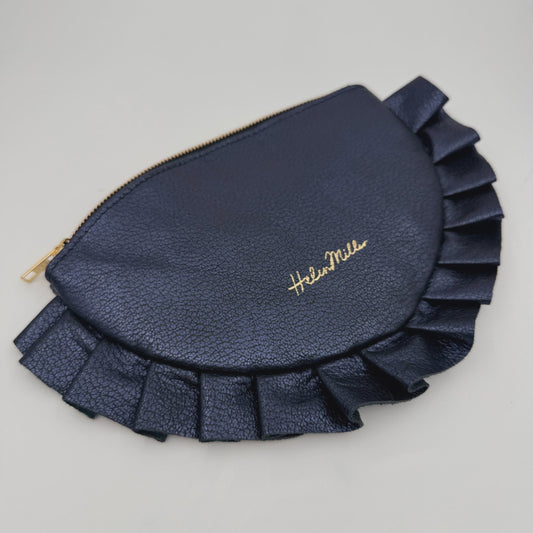 Helen Miller | Ruffle Clutch Midnight