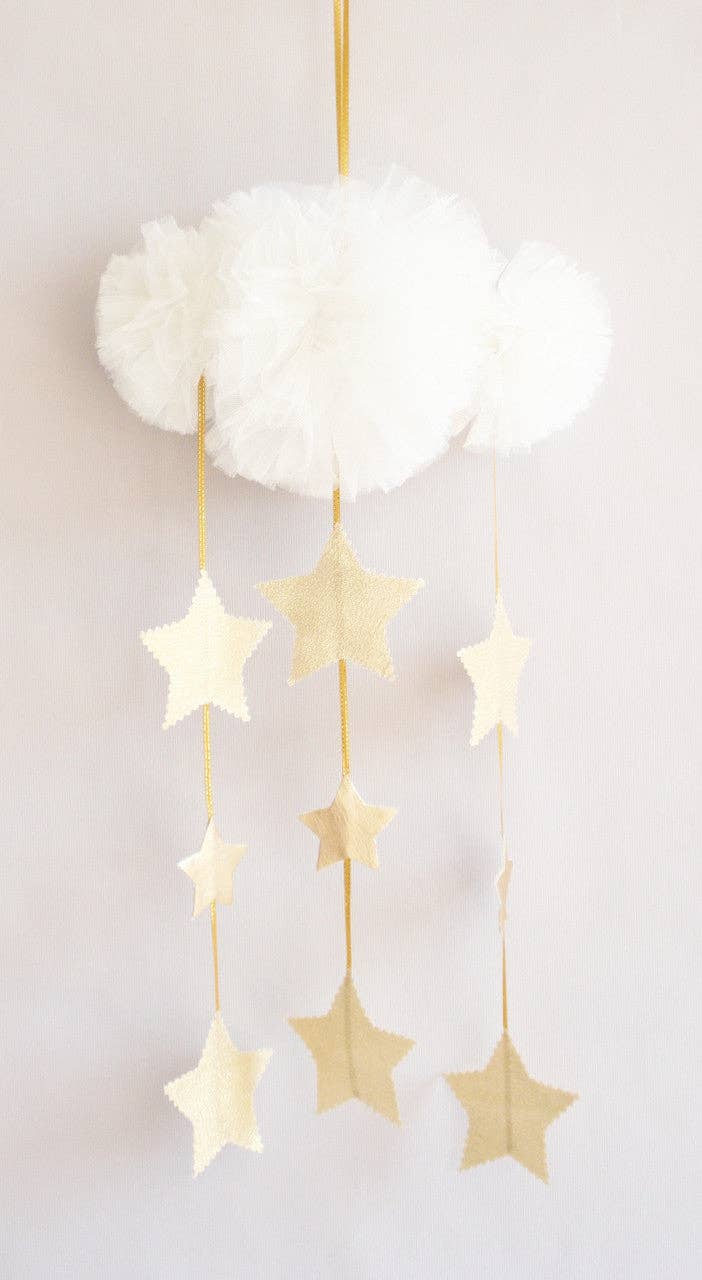 Tulle Cloud Mobile | Ivory & Gold