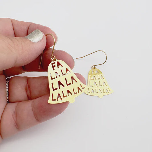 Mini Fa La La Bell earrings in Gold