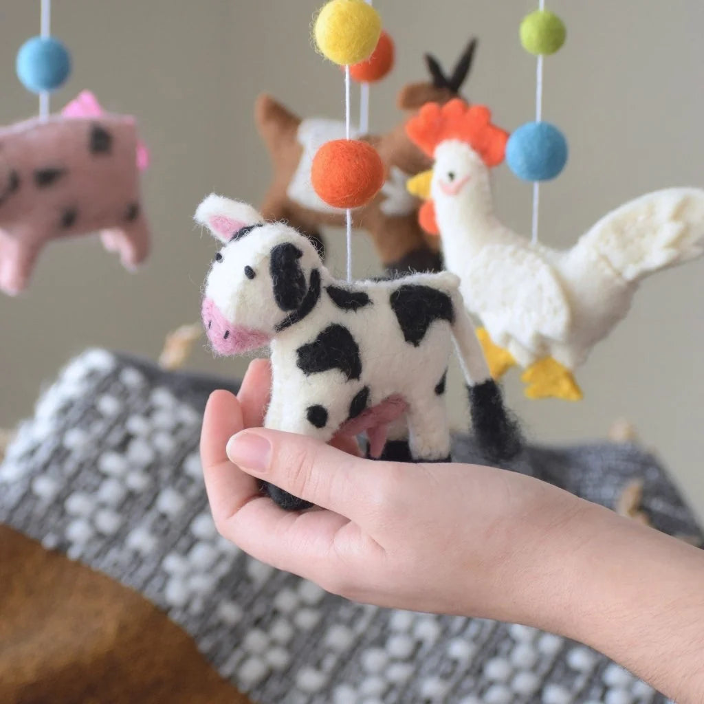 Farm Animals Rainbow Baby Mobile