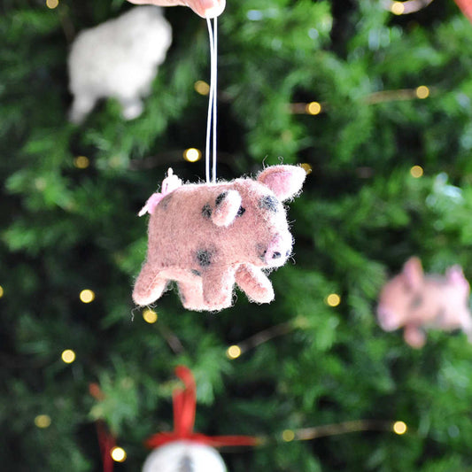 FELT KUNEKUNE PIG DECORATION