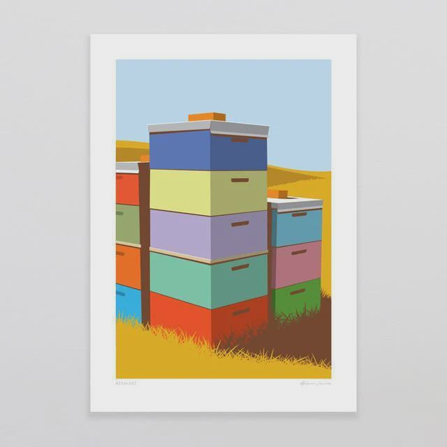 Beehives | A4 Print