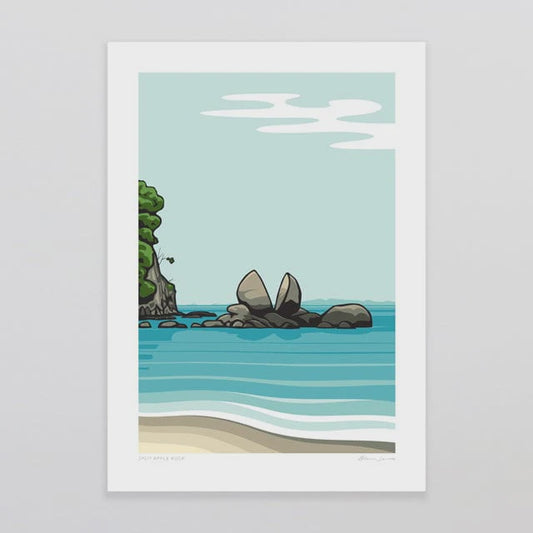 Split Apple Rock | A4 Print