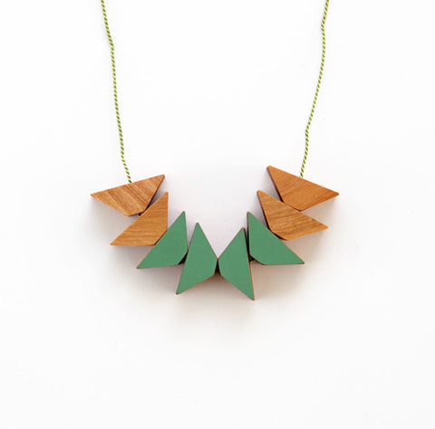 Triangles Necklace | Green