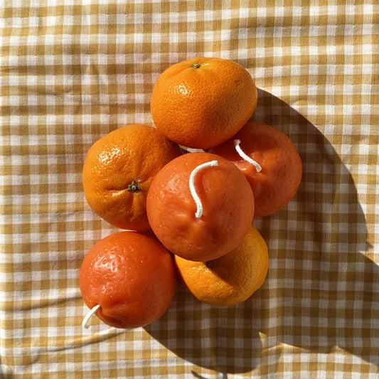 Poppy + Sage | Orange beeswax Candle