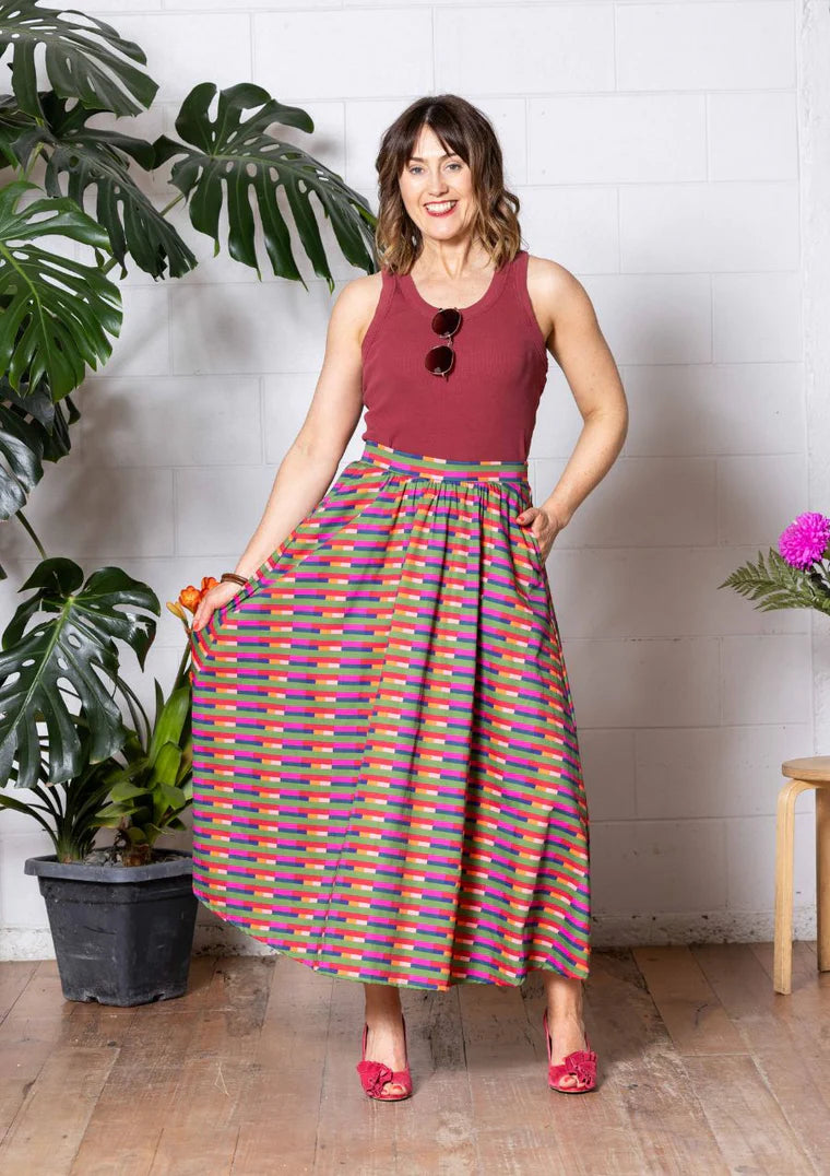 Two + Lou Long Lines retro Bowie Skirt