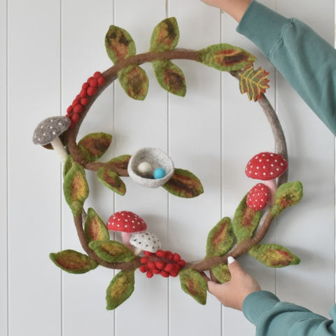 Woodland Felt Wreath