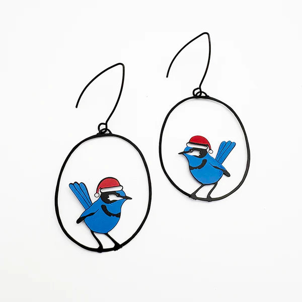 Christmas Bird Earrings