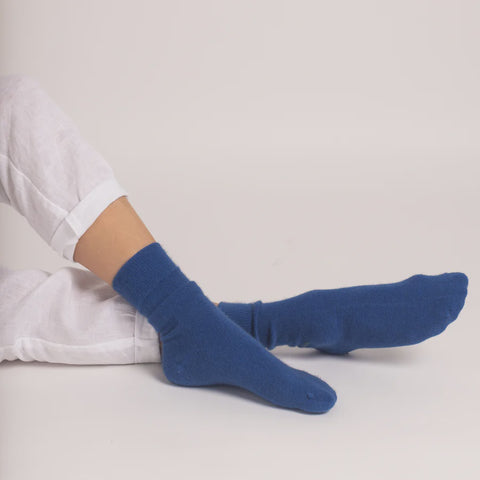 Possum & Merino Socks | Lapis Blue