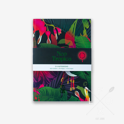 SET OF 3 A5 NOTEBOOKS – NEO TROPICA