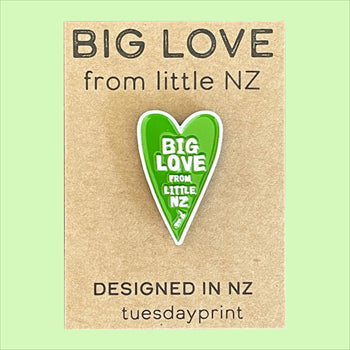 Big Love from Little NZ Enamel Pin