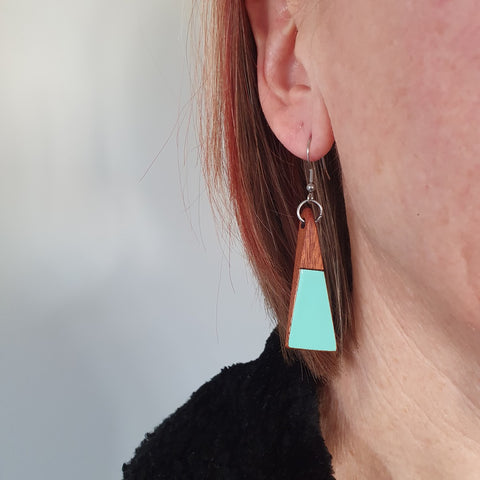 Wooden Drop Earrings