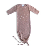 Newcomer Merino Baby Gown | Biscotti Speckle