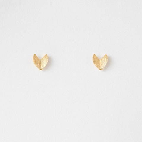 ANTLER | Folded Heart Earrings