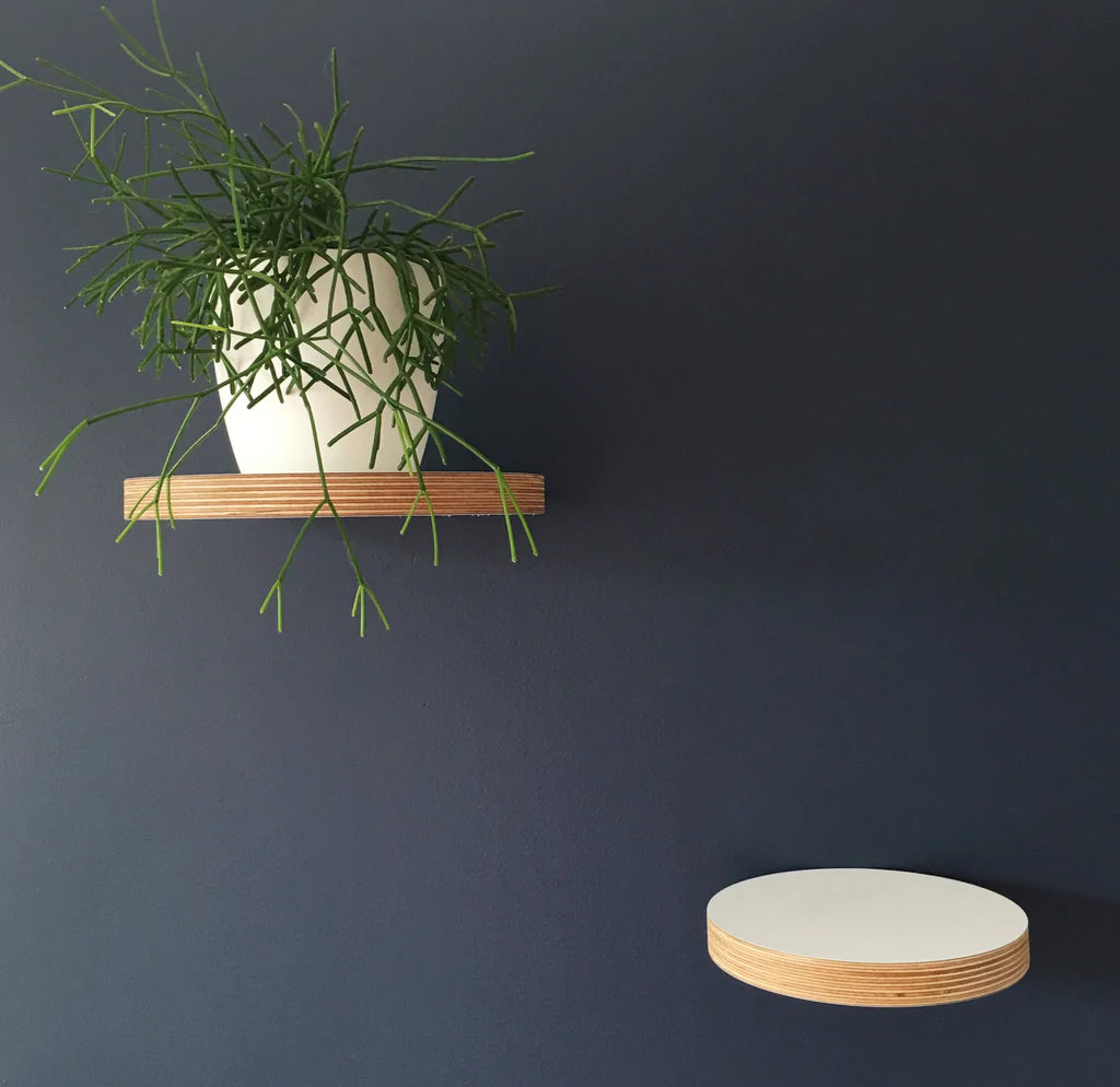 Round Floating Shelf | Black or White