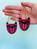 Studio Soph | Cheetah Earrings - Pink