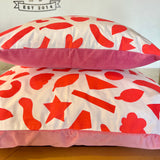 Screen printed Cushion | Pink