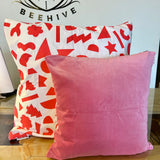 Screen printed Cushion | Pink