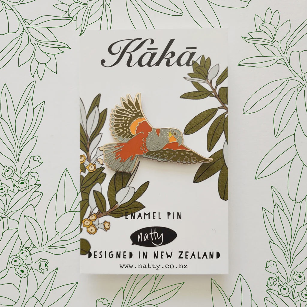 Kākā Enamel Pin
