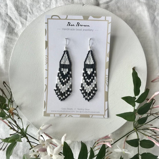 DECO Bead Earrings • Black/White