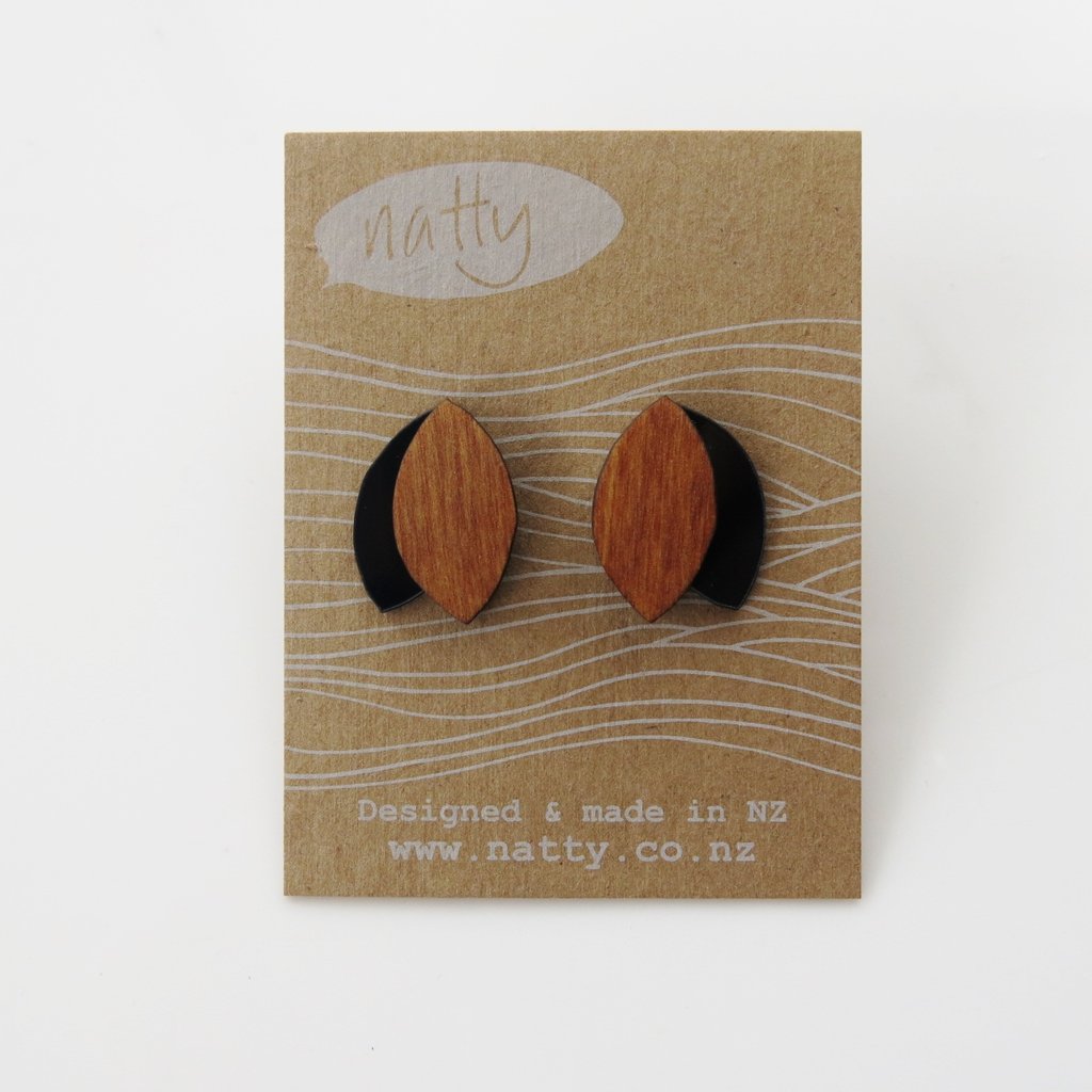 Double Leaf Rimu earrings