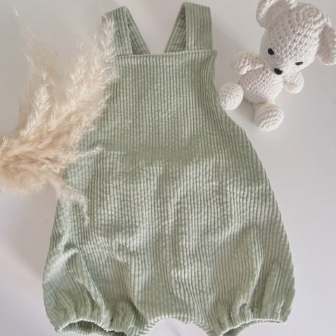 Gee Marie | Sage Cord Overalls 6-12 months