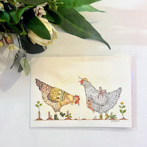 Kayla Nancy Illustration | Gardening Hens