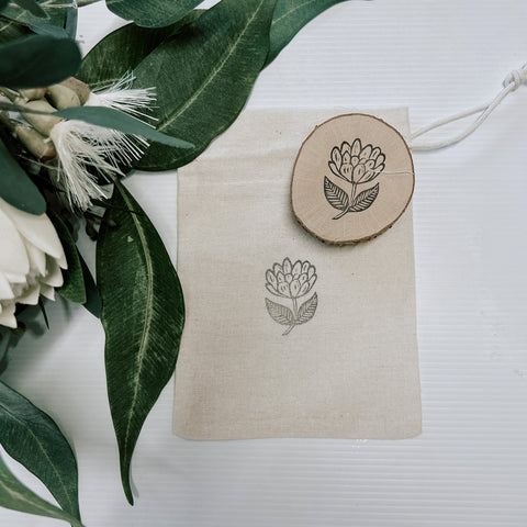 Hand Carved Stamp | Flower