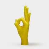 OK Candle Hand | Yellow