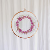 Pressed Flower Suncatcher Round Wreath