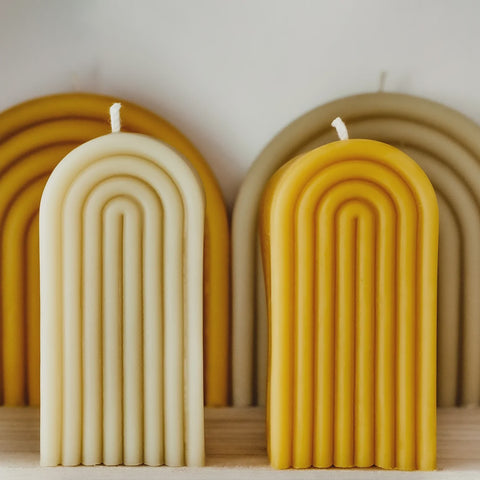 Beeswax Candle | Tall Arch