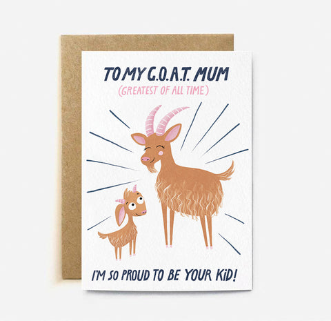 Mother Day Card | G.O.A.T Mum