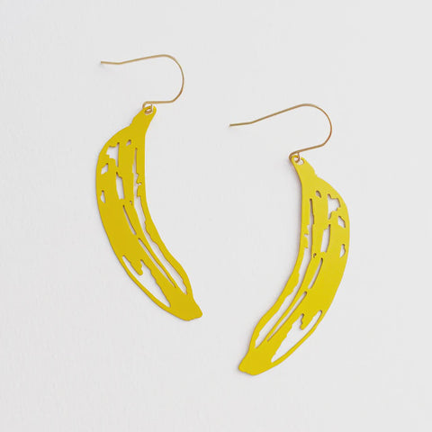 Denz & Co | Banana Dangles in Yellow